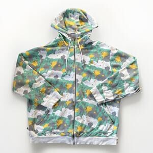 Jordan Paint Splatter Hoodie Men's Size 3XL Full Zip Y2K Jumpman Streetwear Nike